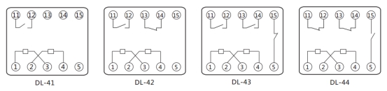 DL-43繼電器內(nèi)部端子外引接線(xiàn)圖