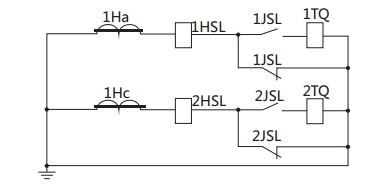 JSL-16繼電器構(gòu)成的去分流操作機(jī)構(gòu)的保護(hù)原理圖