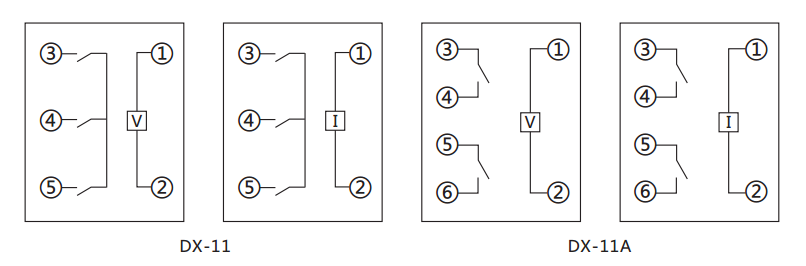 DX-11Q信號(hào)繼電器內(nèi)部接線圖片