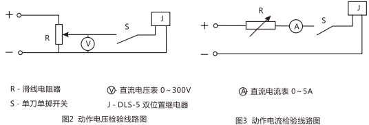 DLS-5/2雙位置繼電器檢驗與調(diào)試線路圖