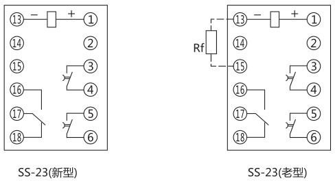 SS-23型時(shí)間繼電器內(nèi)部接線及外引接線圖片