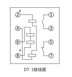 DT-1/160同步檢查繼電器內(nèi)部接線(xiàn)及外部接線(xiàn)圖